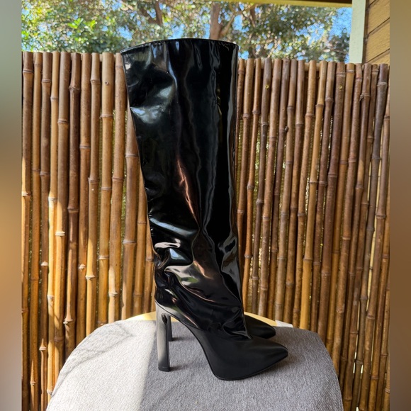 JIMMY CHOO pull up knee high boots - Picture 5 of 10